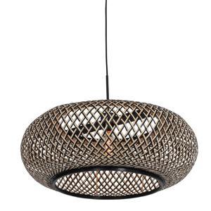 Steinhauer Zwart rotan hanglamp Sparkled Ø 60cm 7506ZW