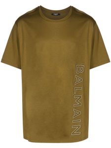 Balmain t-shirt à détail de logo - Vert