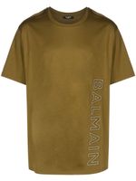 Balmain t-shirt à détail de logo - Vert