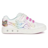 Geox J Skylin Girl C Sneakers, wit/multicolor, 28 EU, Wit Multicolor, 28 EU