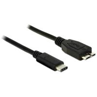 Delock USB-kabel USB 3.2 Gen1 (USB 3.0 / USB 3.1 Gen1) USB-C stekker, USB-micro-B 3.0 stekker 1.00 m Zwart 83677 - thumbnail