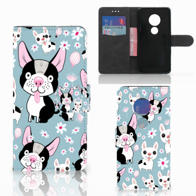 Motorola Moto G7 Play Telefoonhoesje met Pasjes Hondjes Motorola Moto G7 Play Telefoonhoesje met Pasjes Hondjes