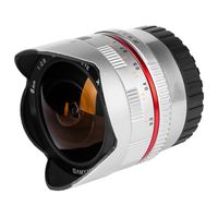 Samyang 8mm f/2.8 UMC fisheye II Canon EF-M-mount objectief Zilver - thumbnail