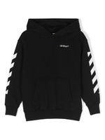 Off-White Kids hoodie en coton à logo imprimé - Noir