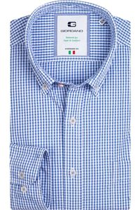 Giordano Modern Fit Overhemd blauw, Ruit