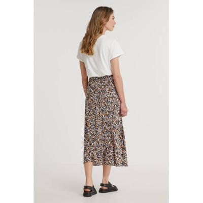 Catwalk Junkie gebloemde midi rok Ocean Flower zwart/blauw/beige Catwalk Junkie gebloemde midi rok Ocean Flower zwart/blauw/beige