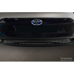 Zwart-Chroom RVS Bumper beschermer passend voor Toyota RAV4 V 2018- 'Ribs' AV251044