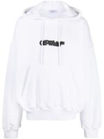 Off-White hoodie à lien de resserrage - Blanc