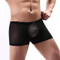 Voor heren 1 stuks Boxer Boxershorts Netstof Nylon Ademend Zacht Comfortabel Effen Medium taille Zwart Wit Lightinthebox