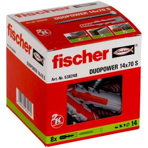 Fischer DUOPOWER 14x70 S 2-componenten plug 70 mm 14 mm 538249 8 stuk(s)