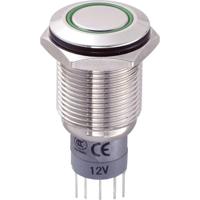 TRU Components 701804 LAS2GQF-11ZE/G/12V/N/P Vandalismusgeschützter Druckschalter 250 V/AC 3A 1 x E