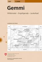 Wandelkaart - Topografische kaart 1267 Gemmi | Swisstopo - thumbnail