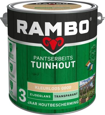 Rambo Pantserbeits Tuinhout Zijdeglans Transparant - 2,5 liter Blank