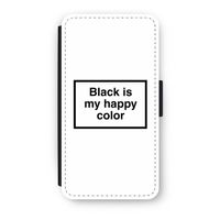 Black is my happy color: iPhone XS Flip Hoesje