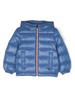 Moncler Enfant doudoune à patch logo - Bleu