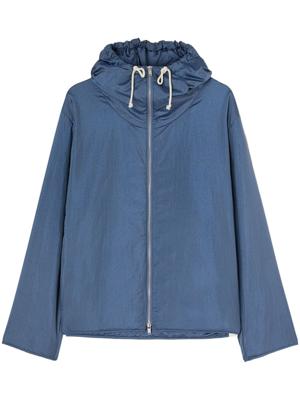 Jil Sander Gewatteerd jack met capuchon - Blauw