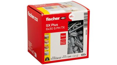 Fischer 567935 schroefanker & muurplug 100 stuk(s) Schroef- & muurplugset