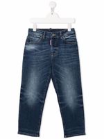 DSQUARED2 KIDS jean droit à effet délavé - Bleu