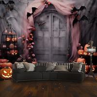 roze halloween decoraties skll hangend tapijt kunst aan de muur groot tapijt muurschildering decor foto achtergrond deken gordijn thuis slaapkamer woonkamer decoratie Lightinthebox