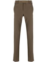 PT Torino pantalon en gabardine à coupe slim - Marron