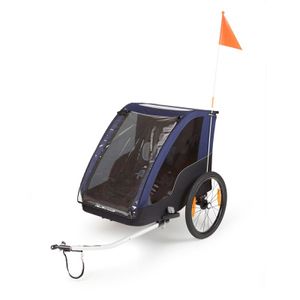 Pol Duo Fietskar Blauw, 2 kinderen, 20 inch, 41kg