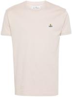 Vivienne Westwood Katoenen T-shirt met geborduurd logo - Beige