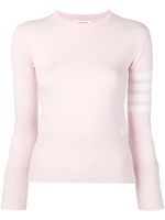 Thom Browne pull à détails rayés - Rose