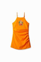 Arty korte jurk - ORANGE - L