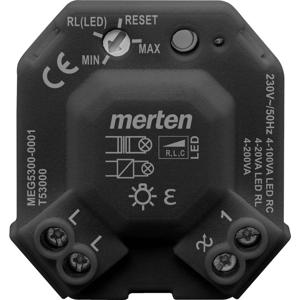 Merten MEG5300-0001 Dimmer (inbouw) Geschikt voor lampen: Halogeenlamp, Gloeilamp, LED-lamp Zwart