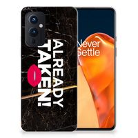 OnePlus 9 Siliconen hoesje met naam Already Taken Black - thumbnail