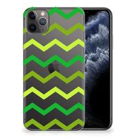 Apple iPhone 11 Pro Max TPU bumper Zigzag Groen