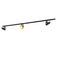 QAZQA - Modern 1-fase railsysteem met 3 spots zwart verstelbaar - Magnax | Slaapkamer | Keuken - Staal Langwerpig - E14 Geschikt voor LED - Max. 3 x 40 Watt
