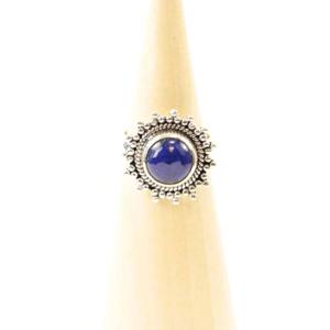 Zilveren Dakini Ring Mt. 7/55 met Lapis Lazulli