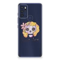 Silicone Back Case Motorola Moto G60s Boho Skull - thumbnail