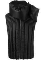 Rick Owens gilet matelassé Gimp à col détachable - Noir