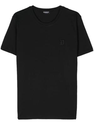 DONDUP T-shirt met geborduurd logo - Zwart