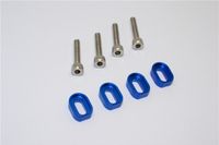 GPM - Aluminium Shims & Stainless Steel Screws - Blue - Traxxas X-Maxx