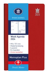 Agenda 2024 Ryam Memoplan 7 Plus Mundior 7dagen/2pagina&apos;s assorti