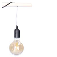 Fitting Zwart - plastic - E27 - IP20 - 2M - hanglamp - inclusief LED Retro lamp