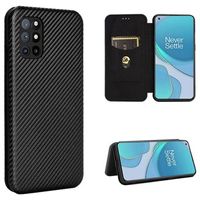 OnePlus 8T Flip Case - Koolstofvezel - Zwart