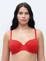 T-shirt Beugel Bh - Sepia- Norah -Voorgevormde bh met naadloze cups - 80B - Rood - 80B - 80B - 80B