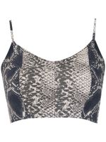 Amir Slama printed cropped top - Marron