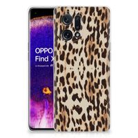 OPPO Find X5 TPU Hoesje Leopard - thumbnail