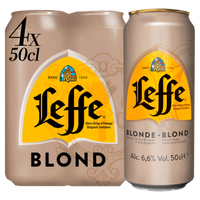 Leffe Blond Belgisch Abdijbier Blikken 4 x 500ML bij Jumbo