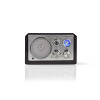 Nedis RDFM5100BK Fm-radio 9 W Analoge Tuning Retro Design Zwart - thumbnail