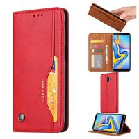 Card Set Series Samsung Galaxy J6+ Wallet Case - Rood