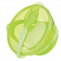 Nuby Kom Met Zuigring, Lepel En Deksel 20 Cm Groen 6m+ 3-delig
