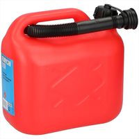 Jerrycan 5 liter met schenktuit rood voor benzine / diesel   - - thumbnail