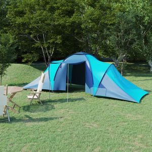 Tent 6-persoons blauw en lichtblauw