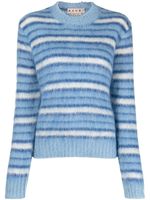 Marni pull en mohair mélangé à rayures - Bleu